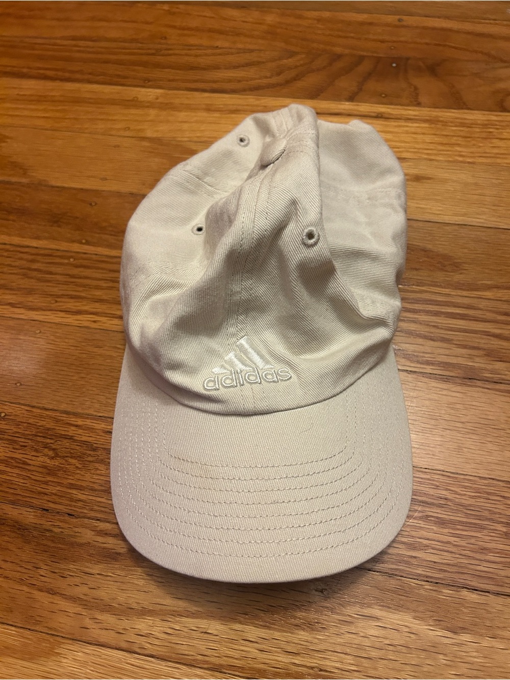 adidas Beige Baseball Cap with Embroidered Logo